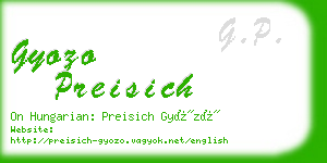 gyozo preisich business card